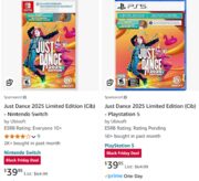 HOT Deal: Just Dance 2025 for Nintendo Switch OR PlayStation 5 (Xbox not on sale) $39.95. Code in box, no game inside.