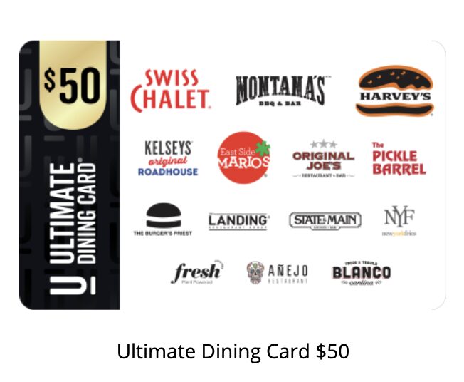 Ultimate Dining Card - Get $50 bonus with the purchase of $50 card ...