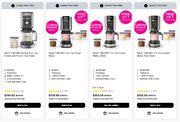 Ninja ice cream maker Creami 7-in-1 with 2 extra pints for $144 or Deluxe 11-in-1 $180 Plus 15% Cash Back with Rakuten