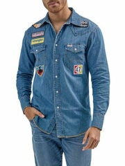 WRANGLER® x HOT WHEELS™ MEN’S DENIM WORK SHIRT ($29 - regular $129)