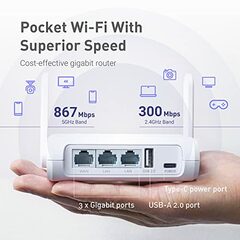 GL.iNet GL-SFT1200 (Opal) Secure Travel WiFi Router – AC1200 Dual Band ($39.92)