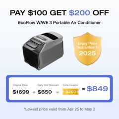 [EcoFlow] Wave 3 portable aircon $949 + tax. From Apr25 to May02