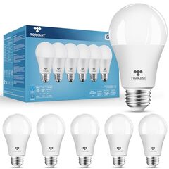 [6-Pack] TORKASE A19 LED Light Bulbs 100 Watt Equivalent 5000K, 1500LM Ultra Bright 13W LED Lightbulb 50% OFF to $11.21