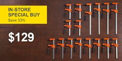 Set of 16 Jorgensen Light-Duty Fast-Acting Bar Clamps $129 (33% off)