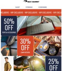 [SeaToSummit.com] Camping/Hiking Early Access to the Summer Sale – Get 25–50% off sitewide
