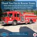 BC 109 Church St, Britannia Village, Britannia Beach free milkshakes for uniformed wildfires fighters until June 22