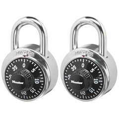 Master Lock Padlock, Standard Dial Combination Lock, 1-7/8 in. Wide, Black, 1500T (Pack of 2) $10.93