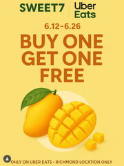 6/14-6/15: $12.50 for 1L Mango Pomelo Sago | 6/12-6/26: BOGO drinks (via Uber Eats) @ 1131-8328 Capstan Way, Richmond BC