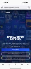 Paramount Plus 50% off Annual Plans- Premium 62.49 1year or standard 48.99