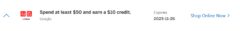 Uniqlo - Spend at least $50 and earn a $10 credit (YMMV)