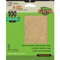 6 pk 4 - 1/2 x 5-1/2 in. 100 Grit Clamp-On Sanding Sheets