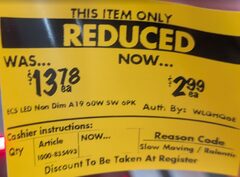 EcoSmart LED bulbs $0.50 clearance (Waterloo, very YMMV elsewhere)