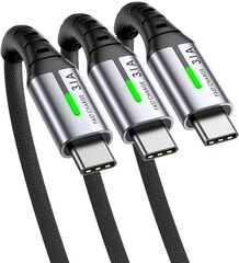 USB to USB C Cable 3 Packs [1.6+6.6+6.6ft] $6.92