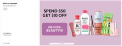 $10 off L'Oreal at Walmart