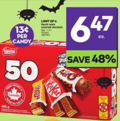 Nestle Assorted Mini Bars 50pk. - 686g $6.47