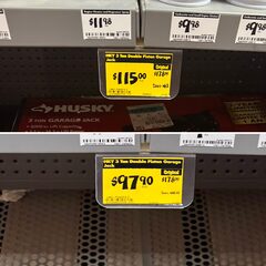 Husky 3-Ton Double Piston Garage Jack - $97.90 ($80 off) YMMV