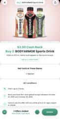 (+NoFrills/FreshCo) Body Armor Sports Drink $1.47 PM Walmart + 2/$3 Checkout51 = FREE YMMV