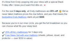 Endy Mattress - 25% Off