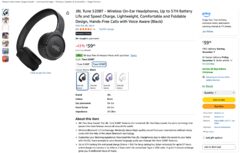 JBL Tune 520BT - Wireless On-Ear Headphones