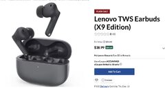 Lenovo TWS Earbuds x9 Edition $38.99