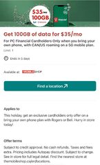 The Mobile Shop: $35/month 100GB CAN/US Roaming with Rogers/Bell