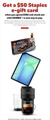 Spend $150 using Konek, get $50 Staples eGC