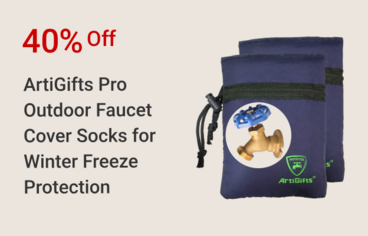 ArtiGifts Pro Outdoor Faucet Cover Socks for Winter Freeze Protection