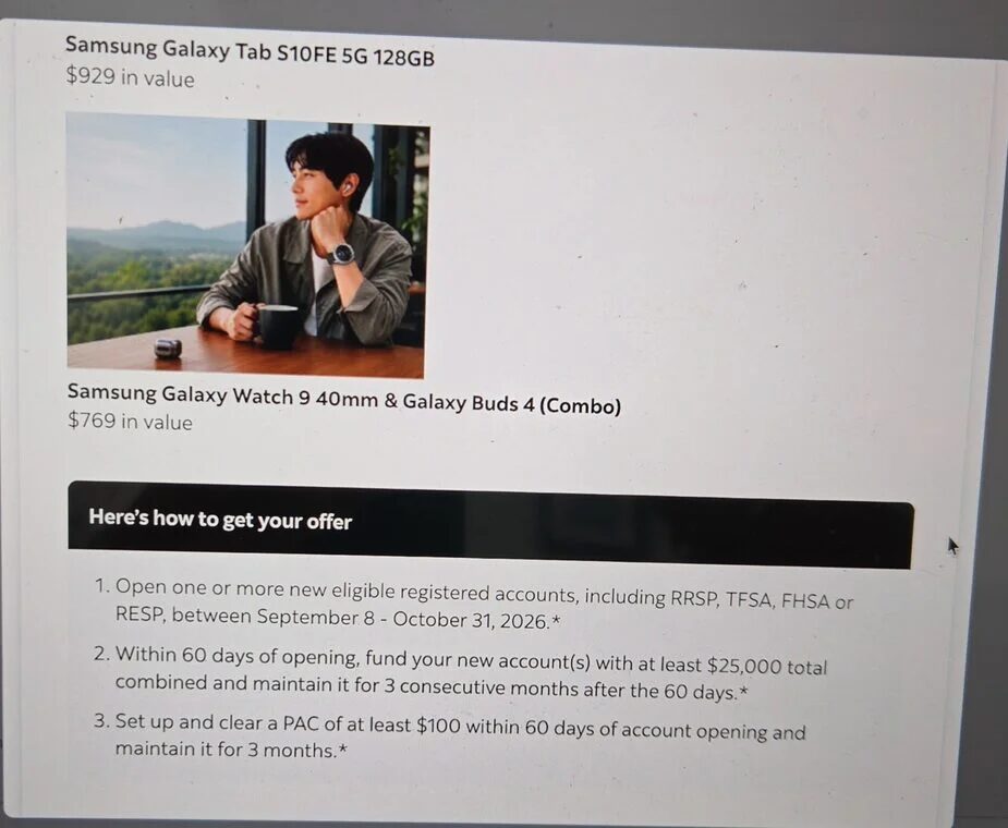 Scotiabank 投资优惠 Samsung 产品