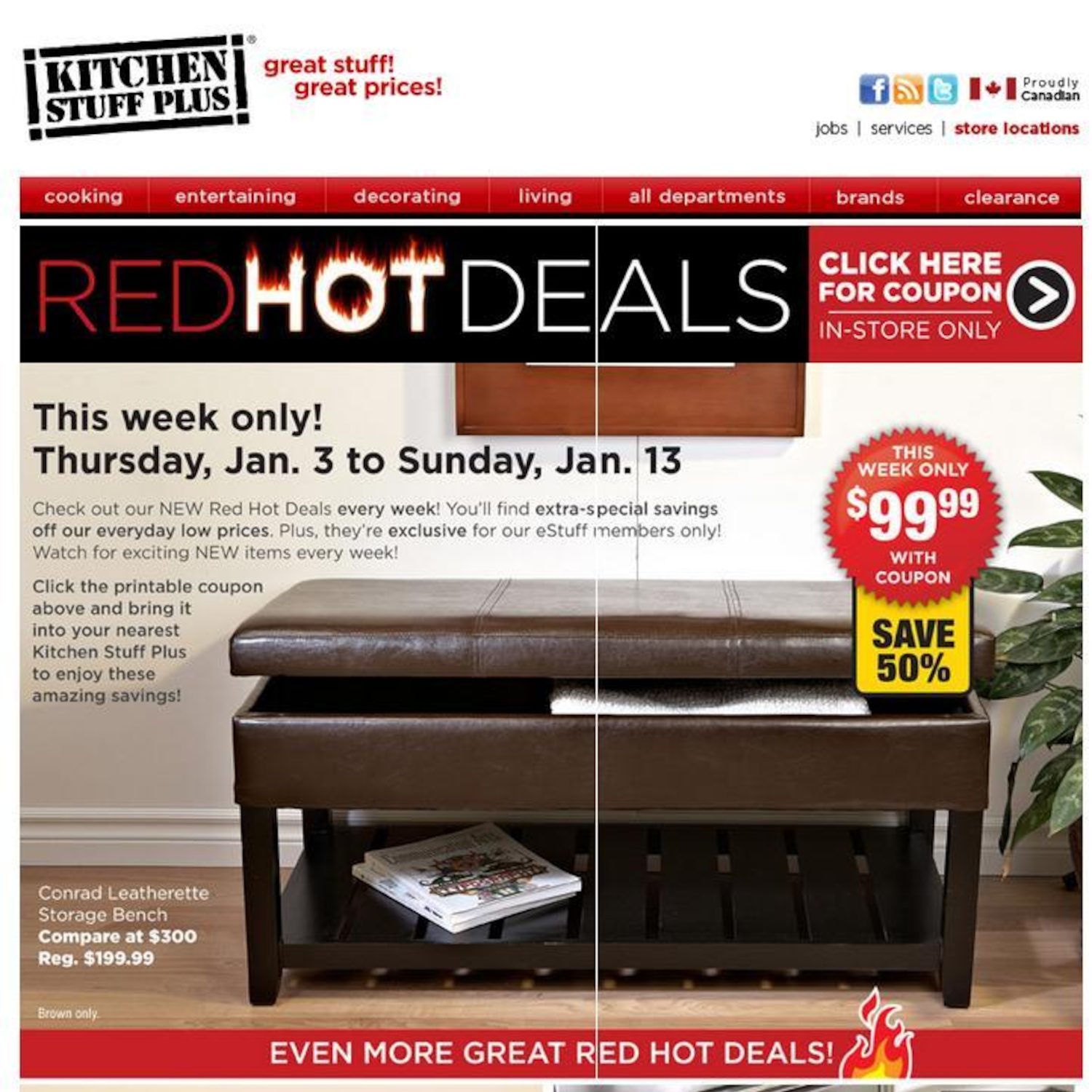 Kitchen Stuff Plus Weekly Flyer - Red Hot Deals! - Jan 3 – 13 ...
