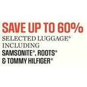 Up to 60% Off Selected Luggage Including Samsonite, Roots & Tommy Hilfiger