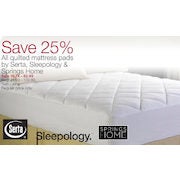 All Quilted Mattress Pads by Serta, Sleepology & Springs Home - 25% Off