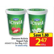 Danone Activia Yogurt Tub - $2.47 ($2.00 Off)