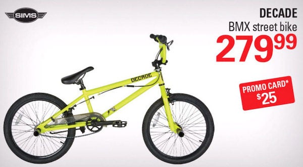 sims bmx bike price