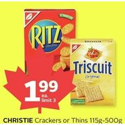 Christie Crackers Or Thins - $1.99