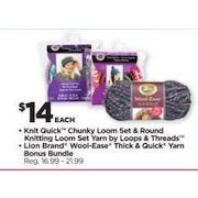 Michaels Knif Quick Chunky Loom Set Round Knitting Loom