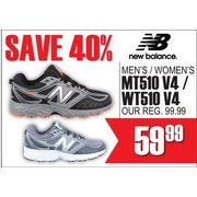 New Balance Men's/Women's MT510 V4 / WT510 V4 Shoes - $59.99 (40% off)