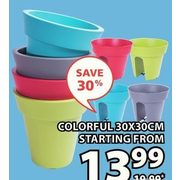 Colourful 30 x 30 cm  - Starting from $13.99 (30%  off)