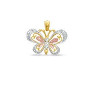 10k Tri-Tone Gold Butterfly Charm - $59.99 ($40.00 Off)