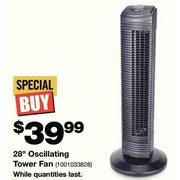28" Oscillating Tower Fan - $39.99