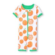 Baby And Toddler Girls Short Sleeve 'orange You Glad To See Me' Print Cropped Stretchie - $9.97 ($9.98 Off)
