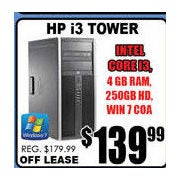 HP i3 Tower - $139.99