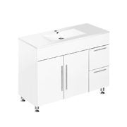 Glossy White 40" Vanity Set With Porcelain Top - Muse Collection - $467.60 ($200.40 Off)