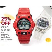Casio G-Shock and Baby-G Watches - 25% off