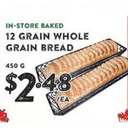12 Grain Whole Grain Bread - $2.48