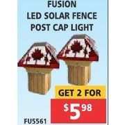Fusion LED Solar Fence Post Cap Light - 2/$5.98