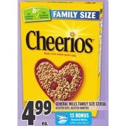General Mills Family Size Cereal - $4.99