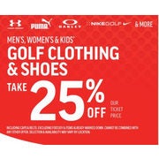 Puma Men's Women's & Kids' Golf Clothing & Shoes - 25% off