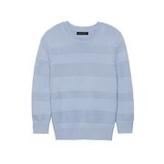 Petite Cotton-blend Textured Stripe Sweater - $95.99 ($24.01 Off)