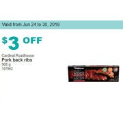 Cardinal Roadhouse Pork Back Ribs - $3.00 off