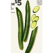 Fresh Organic Seedless English Cucumber - 2/$5.00